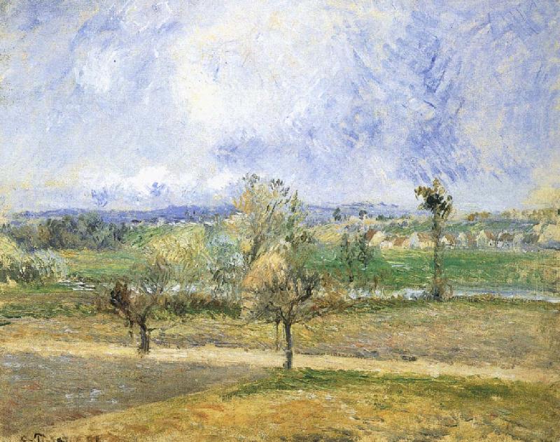 Camille Pissarro Rain scenery